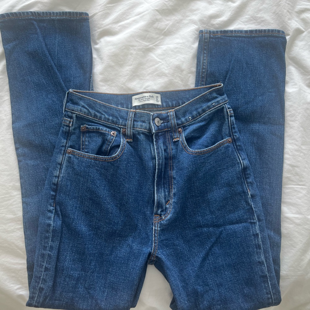 Abercrombie & Fitch Ankle Straight Ultra High Rise